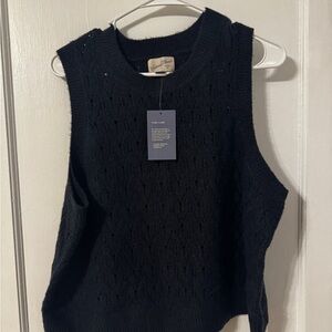 a new day Black Knit Sleeveless Top
